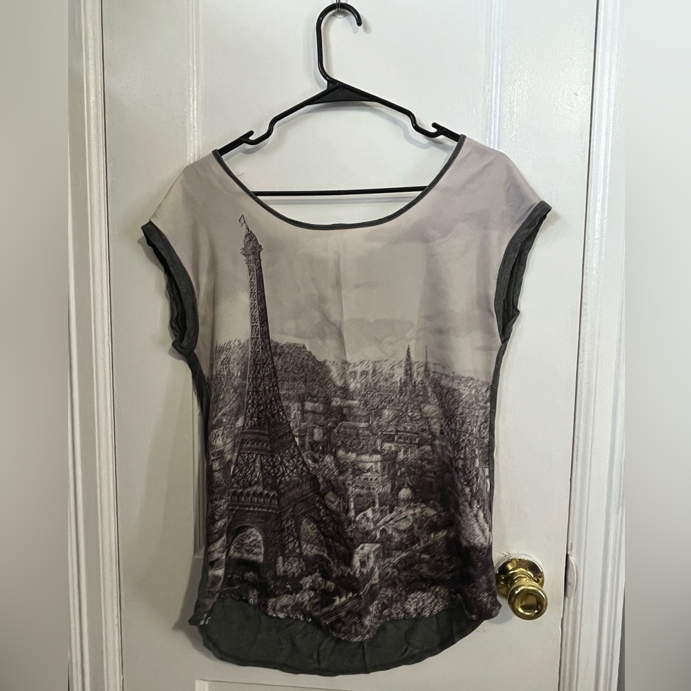 Vanilla Sugar: Paris Sketch Top- Size M